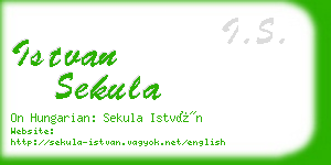 istvan sekula business card